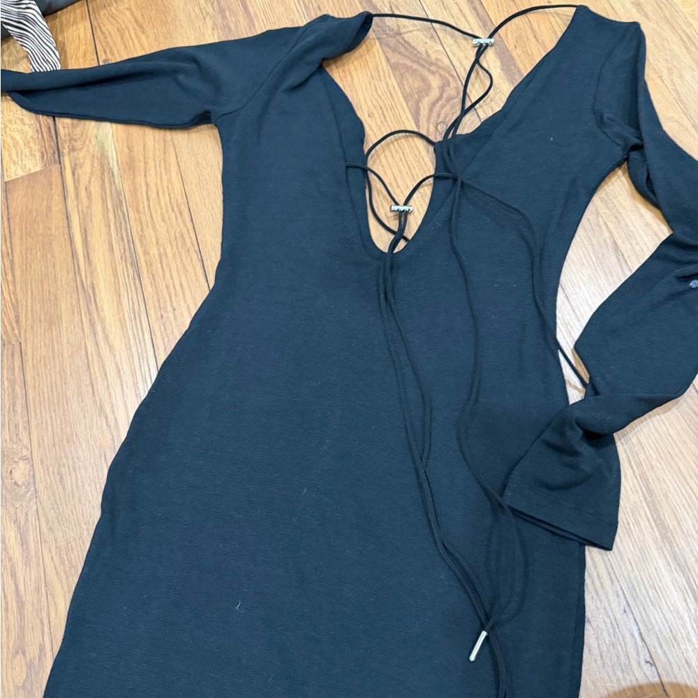 Elegant Black Long Sleeve Dress